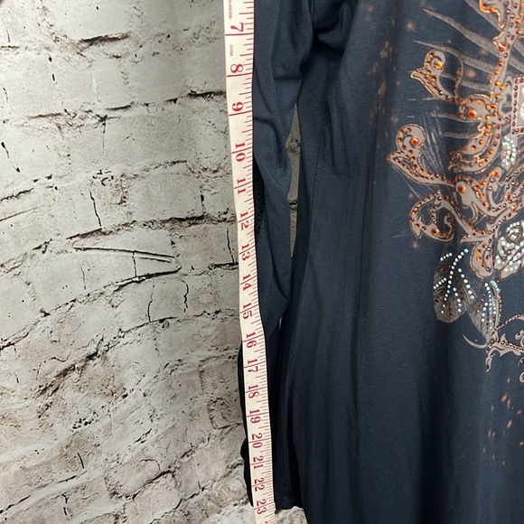 Harley Davidson Women’s Lace Long Sleeve Crest Graphic Top Size 2X - Picture 9 of 11